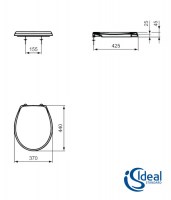 MEDIDAS ASIENTO y TAPA INODORO ECCO IDEAL STANDARD